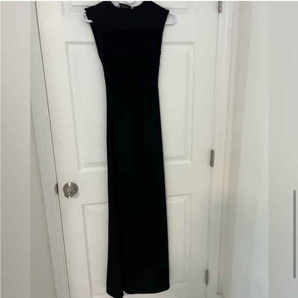 Christopher Esber Tropic Crochet Ribbed Tank Dress Black - Picture 8 of 9